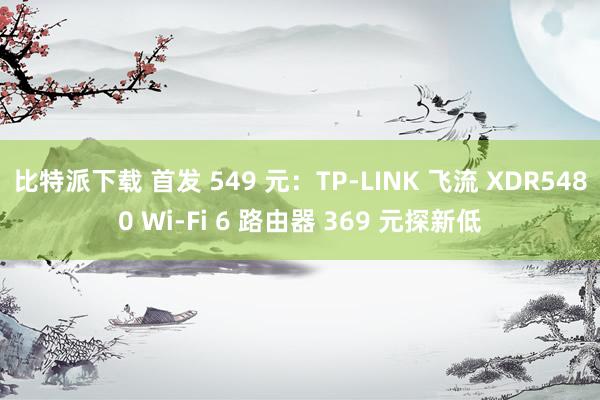 比特派下载 首发 549 元：TP-LINK 飞流 XDR5480 Wi-Fi 6 路由器 369 元探新低