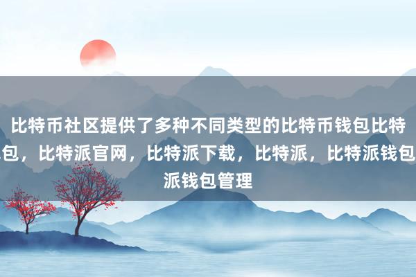 比特币社区提供了多种不同类型的比特币钱包比特派钱包，比特派官网，比特派下载，比特派，比特派钱包管理