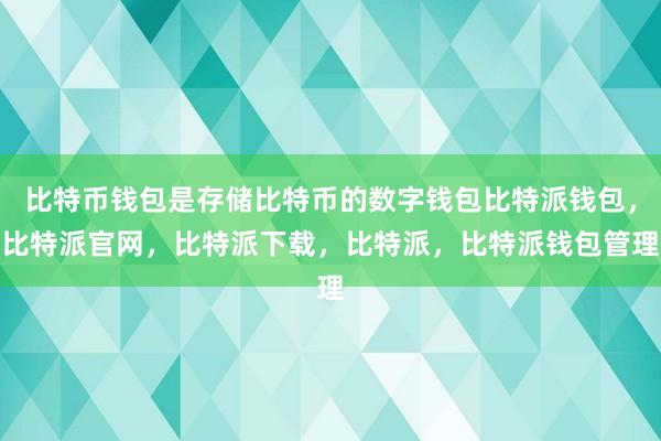 比特币钱包是存储比特币的数字钱包比特派钱包，比特派官网，比特派下载，比特派，比特派钱包管理