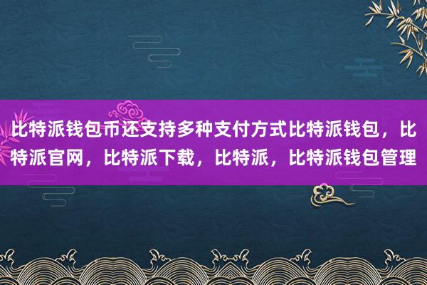 比特派钱包币还支持多种支付方式比特派钱包，比特派官网，比特派下载，比特派，比特派钱包管理