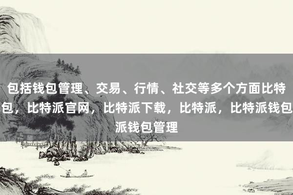 包括钱包管理、交易、行情、社交等多个方面比特派钱包，比特派官网，比特派下载，比特派，比特派钱包管理