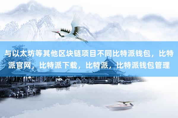 与以太坊等其他区块链项目不同比特派钱包，比特派官网，比特派下载，比特派，比特派钱包管理